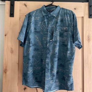 Salty Crew Blue Casual Button Down Shirt